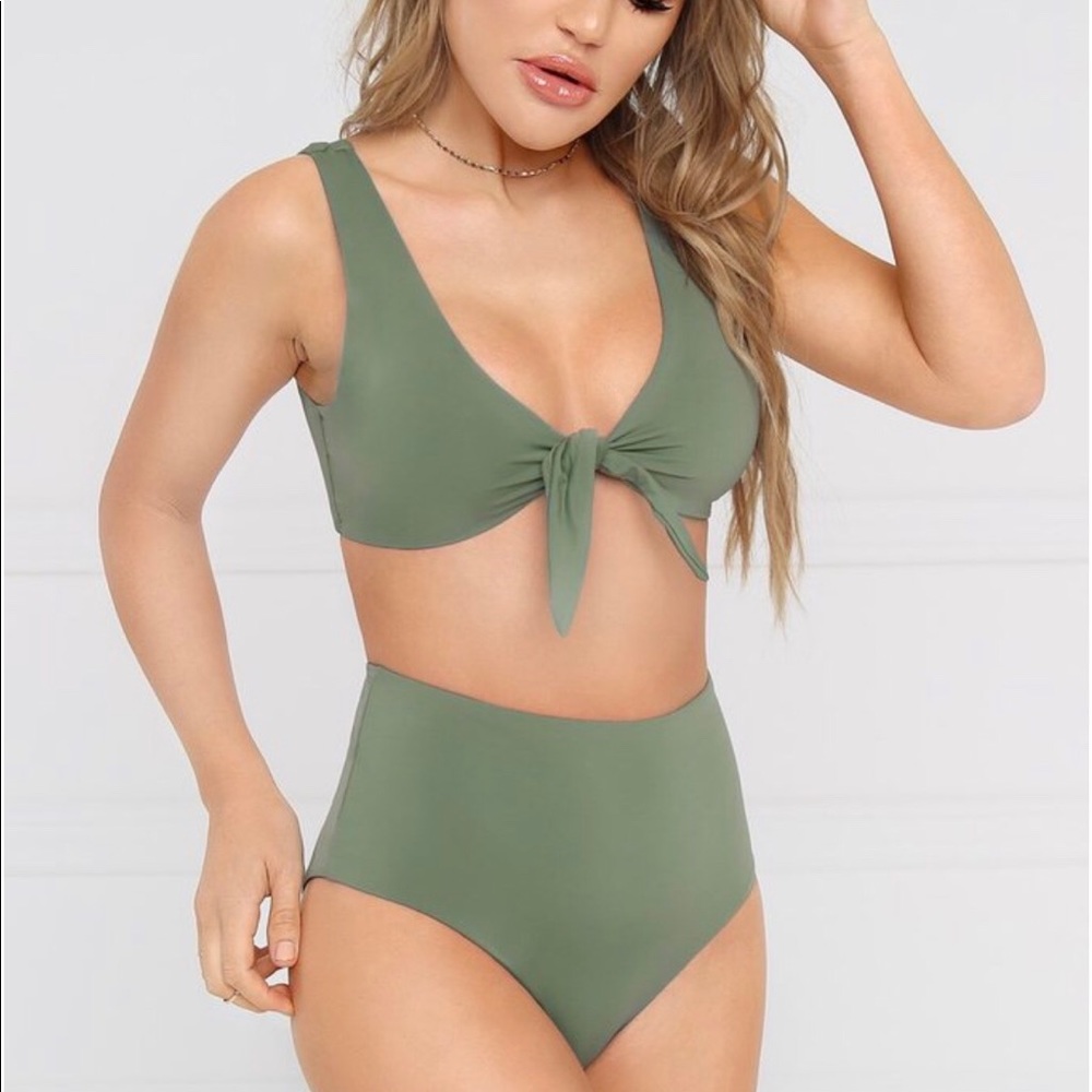 Two piece high waisted swim